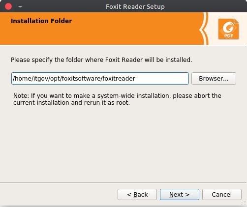 Foxit pdf reader linux setup install