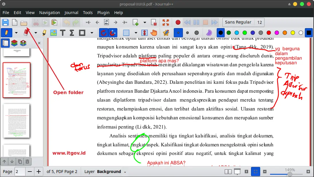 Xournal to annotate pdf on ubuntu linux. How to annotate pdf on ubuntu linux (cross out, comment, correct assignments, etc.) using Xournal++ is very easy, very complete facilities