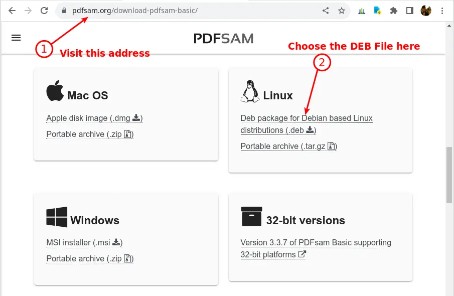 PDFSam for Ubuntu Linux using DEB extension