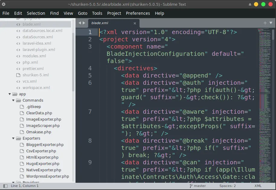 After install sublime text : The main window